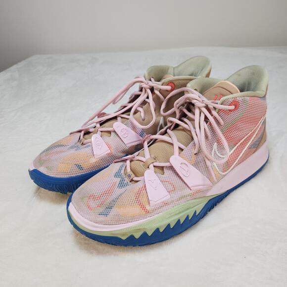 Nike Kyrie 7 1 World 1 People Mens 14 Regal Pink Basketball Pastel Embroidered - Picture 2 of 15